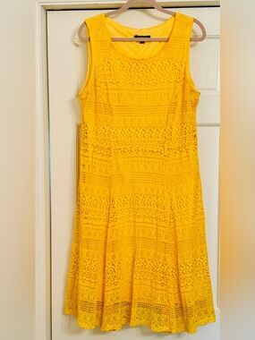 Yellow Lace Sleeveless Sundress